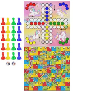 بازی فکری مدل منچ و مار و پله طرح اسب تک شاخ کد1