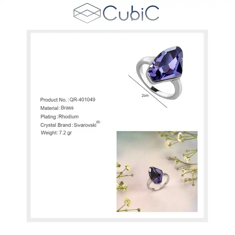 انگشتر زنانه کوبیک مدل QR-401049