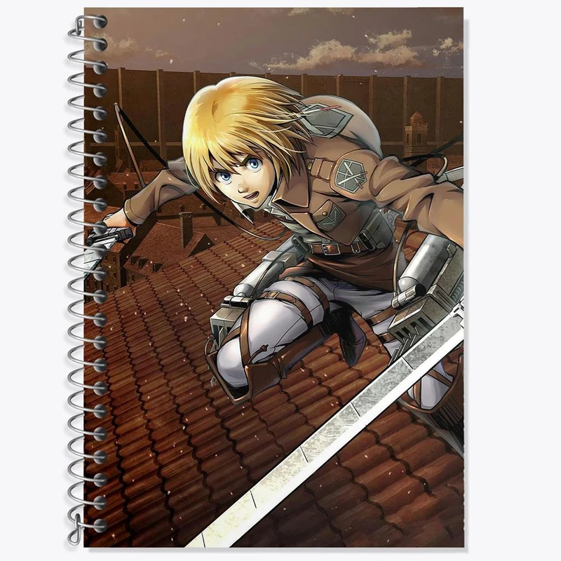 دفتر لغت 50 برگ خندالو مدل آرمین آرلرت انیمه اتک آن تایتان Attack on Titan کد 4845