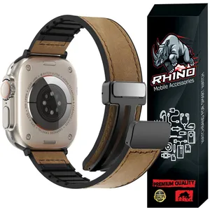 بند راینو مدل Magic Leather مناسب برای اپل واچ سری 1/2/3/4/5/6/7/8/9/10/SE/ULTRA سایز 44/45/46/49 میلی متری
