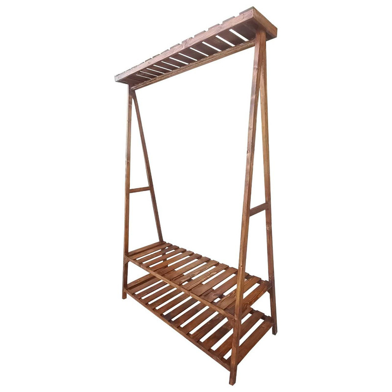 رگال لباس و چوب لباسی مدل چوبی کد Rw175 s6 مجموعه 7 عددی