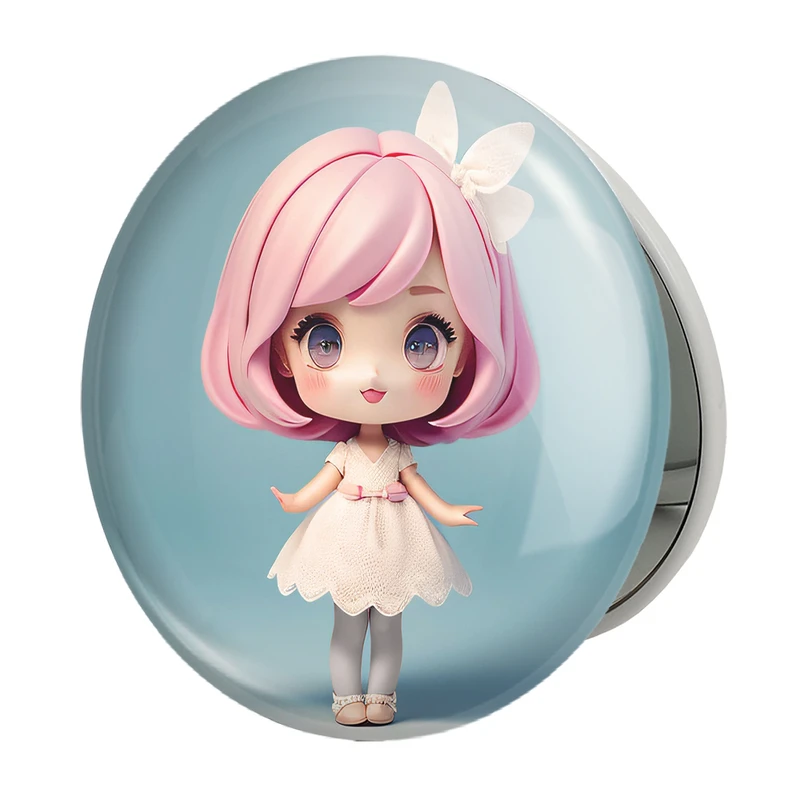 آینه جیبی خندالو طرح دخترانه (Girlish) مدل تاشو کد 36860