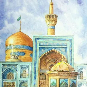 کاشی  طرح  حرم امام رضا علیه السلام  کد 1621327
