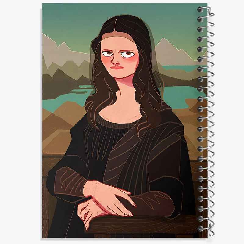 دفتر لیست خرید 50 برگ خندالو طرح مونالیزا کد N4182