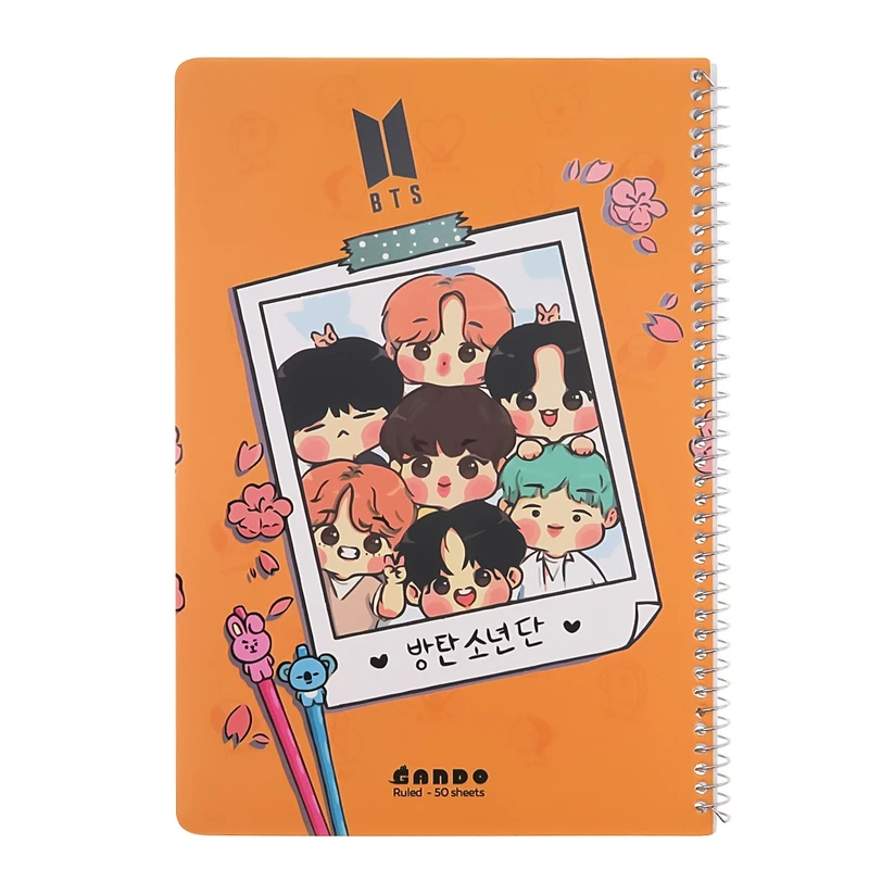 دفتر مشق 50 برگ گاندو مدل کیوت طرح فانتزی کد 6547