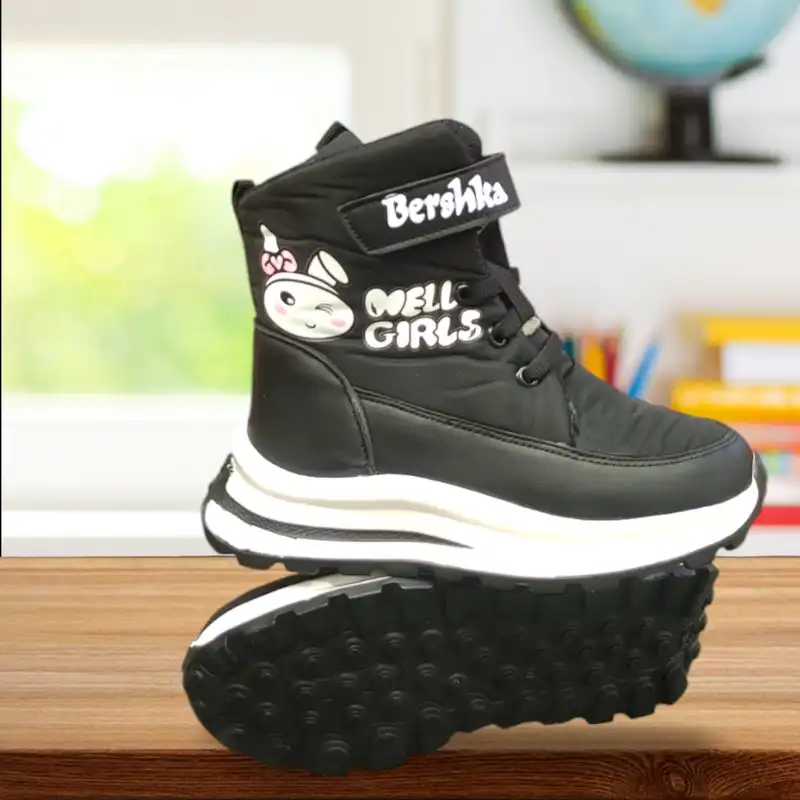 نیم بوت دخترانه مدل چسبی