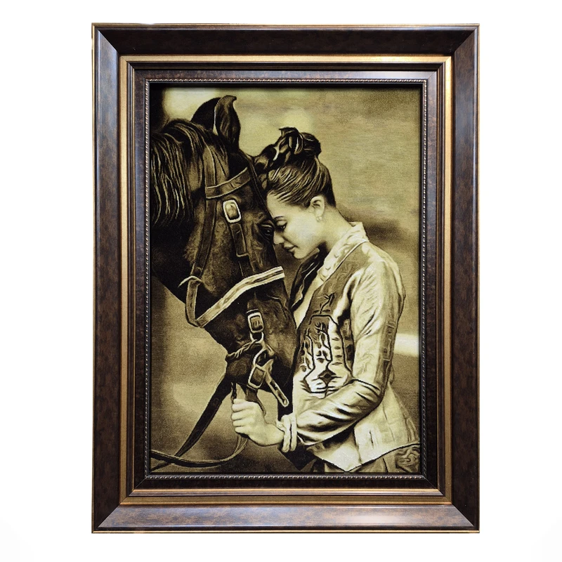 تابلو فرش دستباف طرح چهره