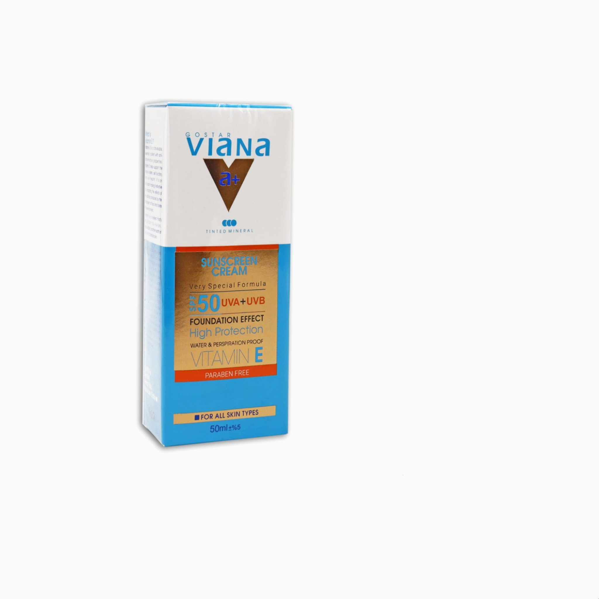 کرم ضد آفتاب رنگی ویانا SPF50 شماره 4 مناسب انواع پوست حجم 50 میلی لیتر