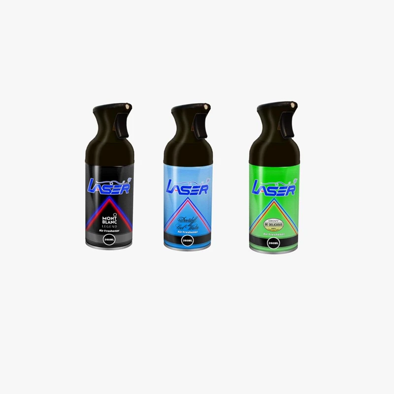 اسپری خوشبوکننده لیزر مدل 012 حجم 260 میلی لیتر مجموعه 3 عددی
