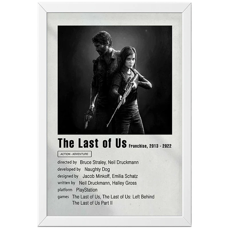 تابلو بکلیت طرح گیمینگ لست اف اس The last of us مدل W-po2040 فریم سفید