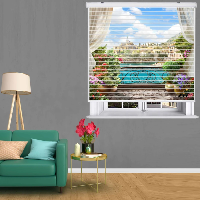 پرده زبرا زیو مدل L-5009 سایز 150x150 سانتی متر