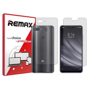 Remax HyGEL model transparent screen protector suitable for Xiaomi Mi 8 Lite mobile phone along with the back protector