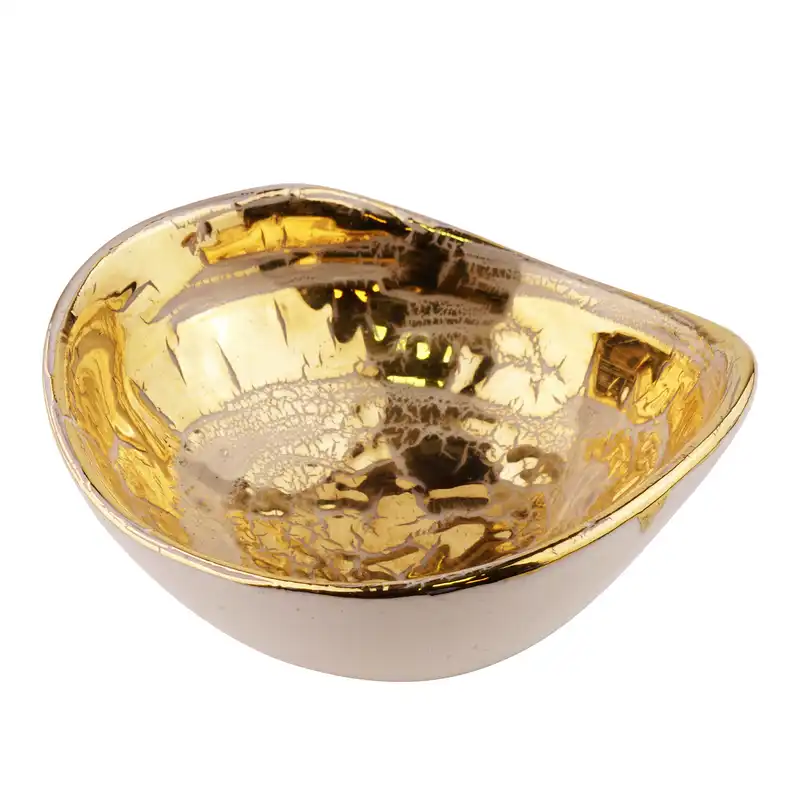 ظرف سرامیکی مدل کویری طرح طلا