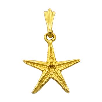 آویز گردنبند طلا 18 عیار زنانه کاپانی طرح ستاره دریایی کد KP013