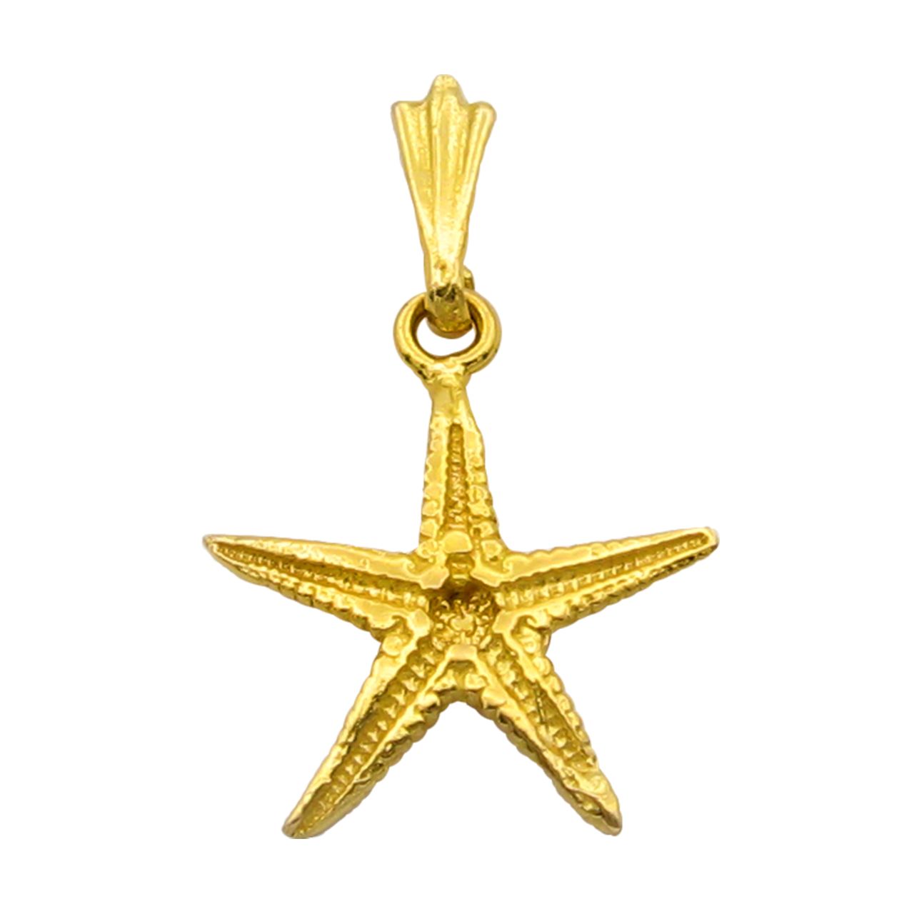 آویز گردنبند طلا 18 عیار زنانه کاپانی طرح ستاره دریایی کد KP013 -  - 1