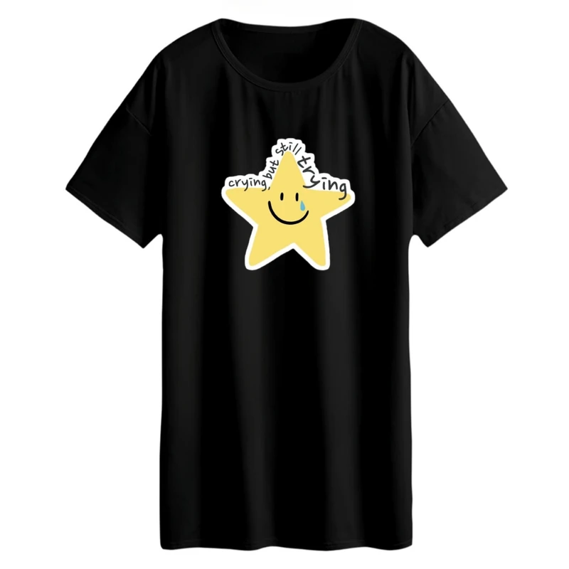 تی شرت لانگ زنانه مدل ستاره