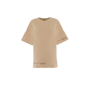 تی شرت لانگ زنانه بنیس مدل آدلاید رنگ کرم