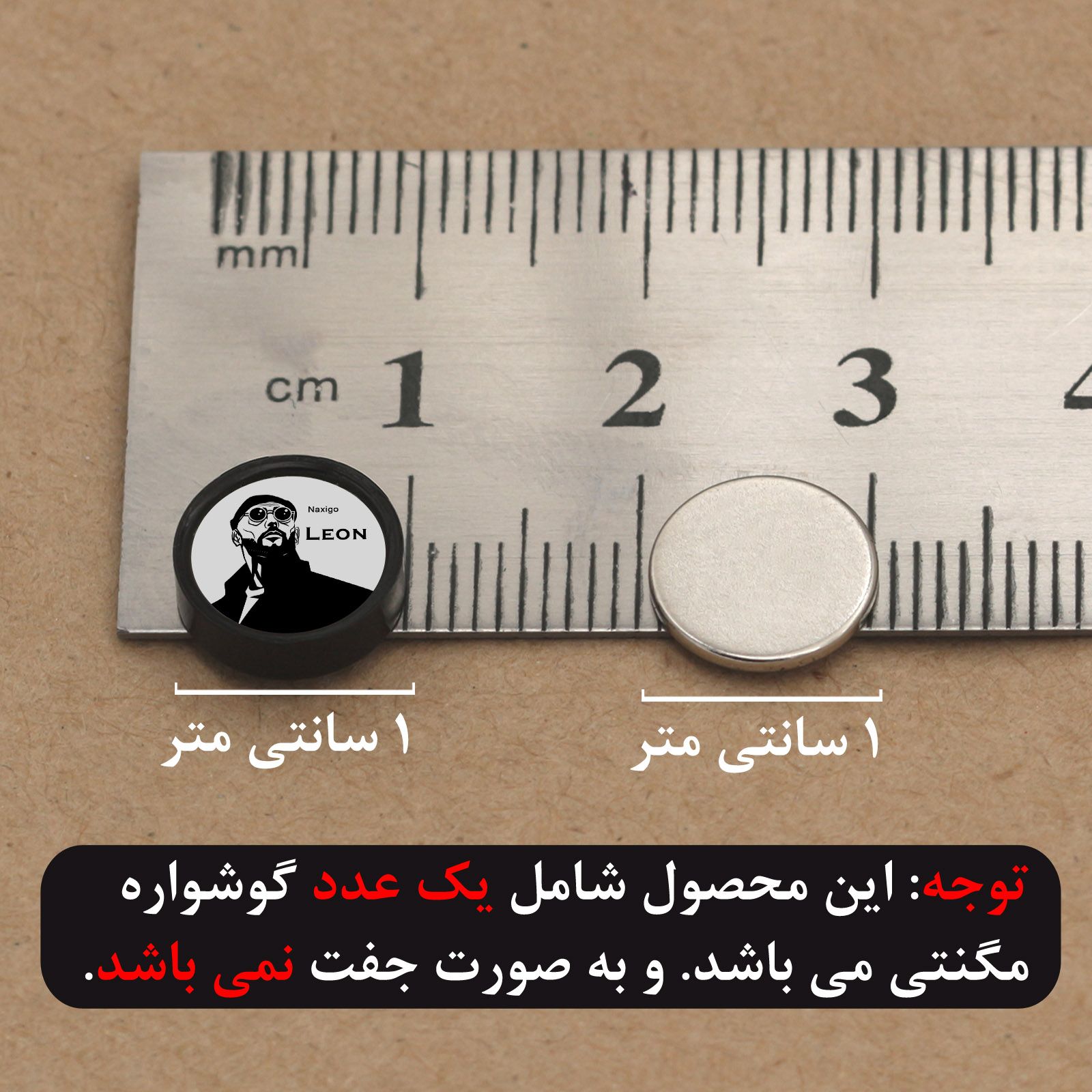 پیرسینگ گوش ناکسیگو مدل شب تاب طرح لئون کد PM6611 -  - 7