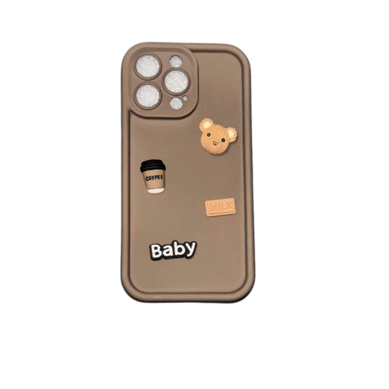 کاور طرح خرس و Coffee کد 5065 مناسب برای گوشی موبایل اپل Iphone 14 pro max