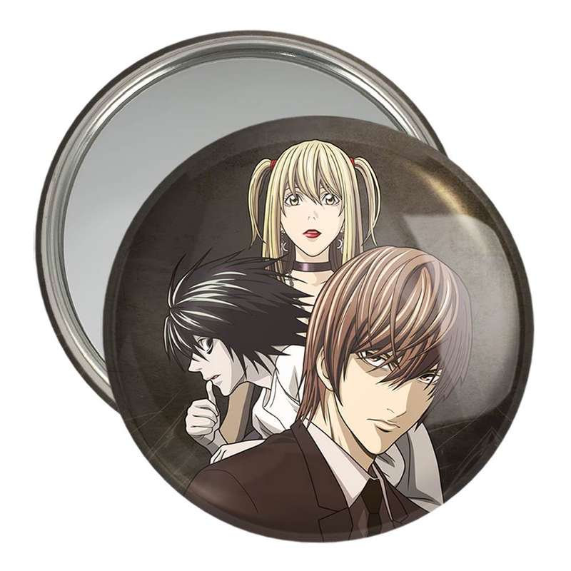 آینه جیبی خندالو مدل لایت و ال و میسا انیمه دفترچه مرگ Death Note  کد 11302
