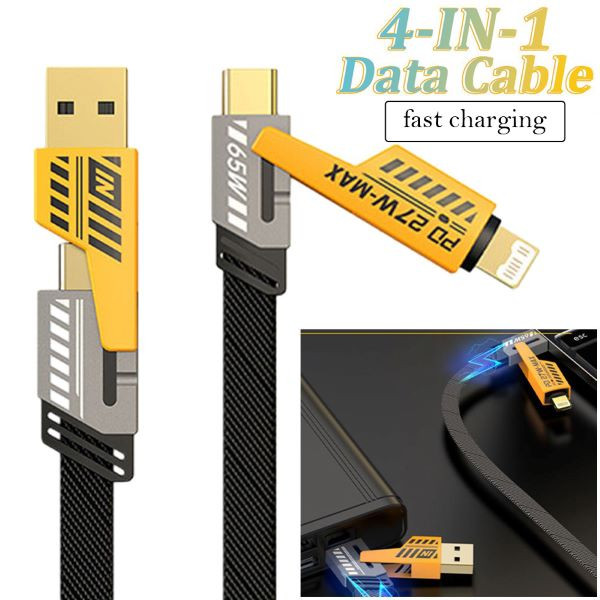 کابل تبدیل USB / USB-C به لایتنینگ / USB-C مدل NOHON 4IN1 FAST طول 1.2 متر