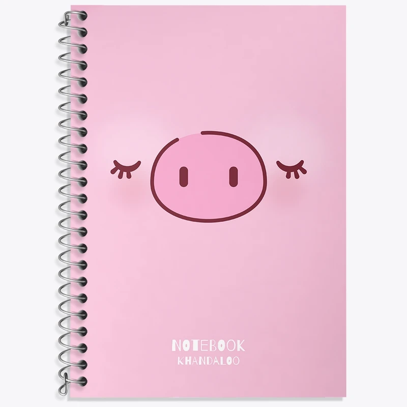 دفتر لغت 50 برگ خندالو طرح خوک کیوت کد N1021