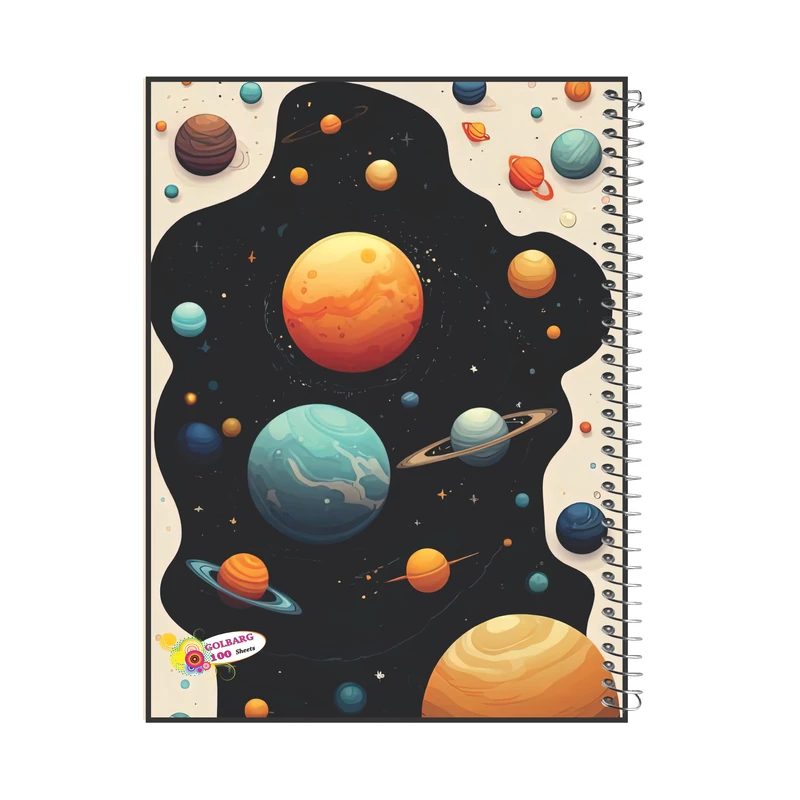 دفتر مشق 100 برگ گلبرگ مدل کره زمین کد 1637