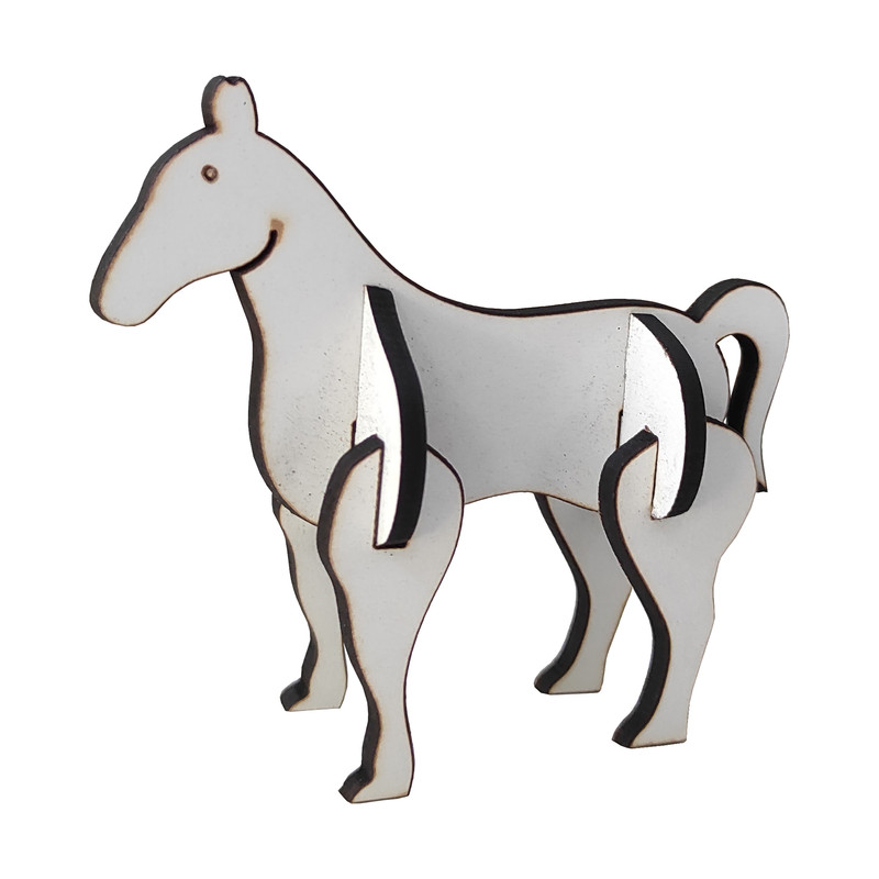 ساختنی مدل پازل چوبی سه بعدی طرح اسب کد TH-37