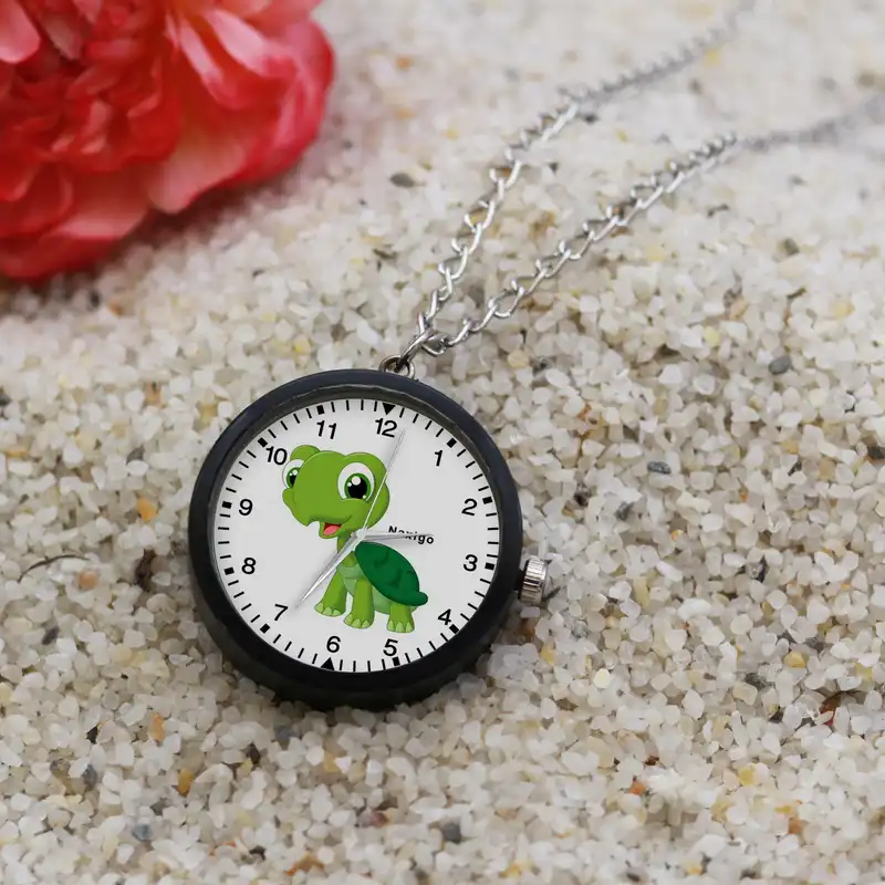 ساعت گردنبندی عقربه ای ناکسیگو مدل لاک پشت کد NF12662