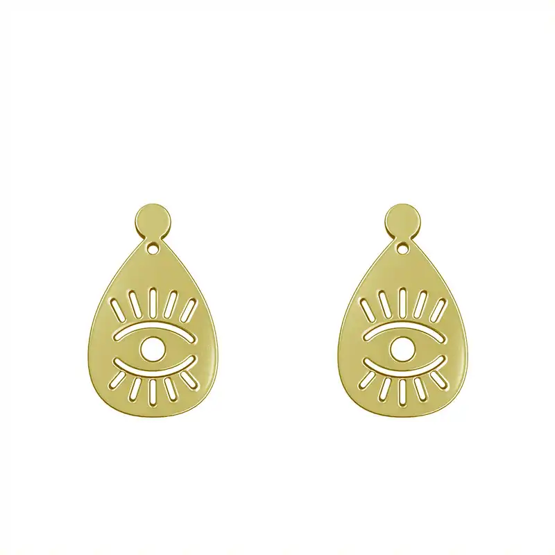 گوشواره طلا 18 عیار زنانه مدوپد مدل چشم کد GA1-15016