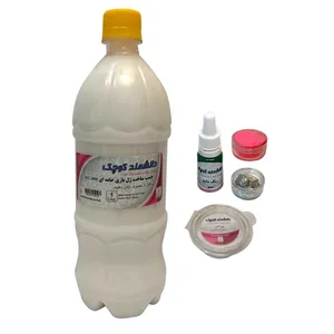 چسب ساخت ژل بازی خامه ای دانشمند کوچک مدل K1000 fi همراه بوراکس و رنگ کد GP-5 بسته 5 عددی
