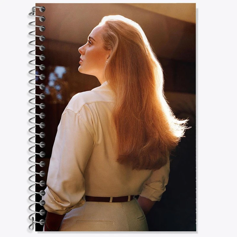 دفتر زبان 50 برگ خندالو مدل دو خط طرح ادل Adele کد 19001