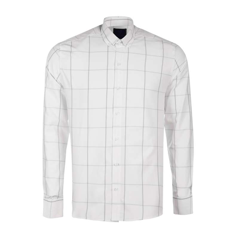 پیراهن آستین بلند مردانه ونورا کد 2024 رنگ سفید