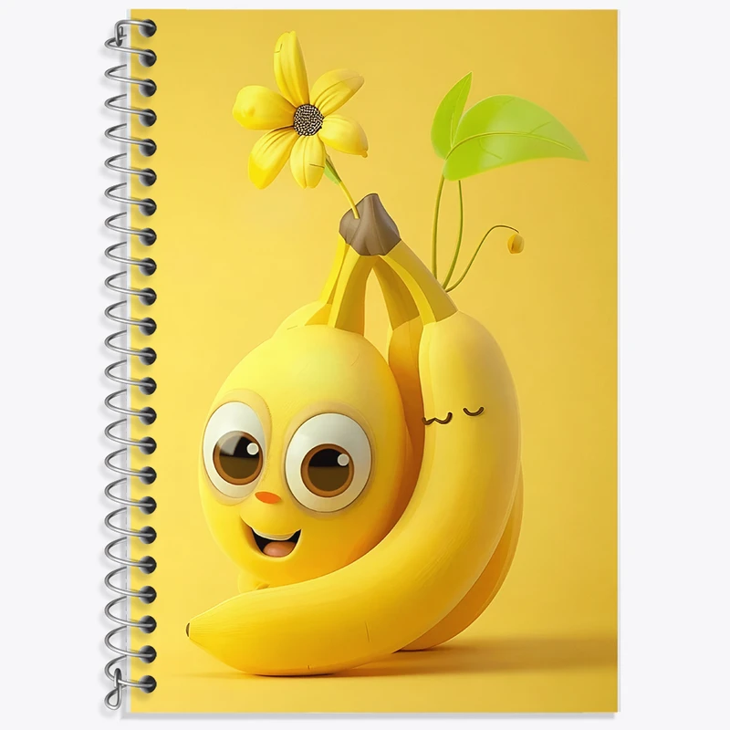 دفتر نت موسیقی 50 برگ خندالو طرح موز و لیموی کیوت کد F7293