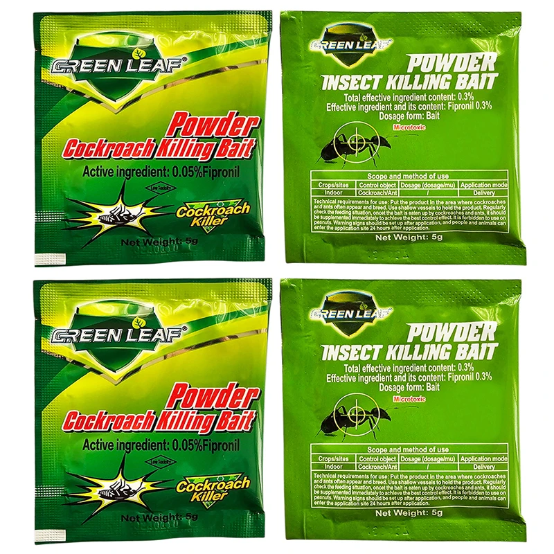 پودر سوسک کش و مورچه کش  گرین لیف مدل SX-05 وزن 5 گرم مجموعه 4 عددی