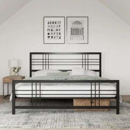 تخت خواب فلزی دونفره مدل double160s مینیمال سایز 160*200 سانتی متر