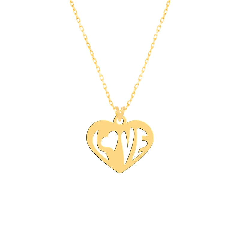 گردنبند طلا 18 عیار زنانه فرشته طرح قلب کد WNLZ-000347
