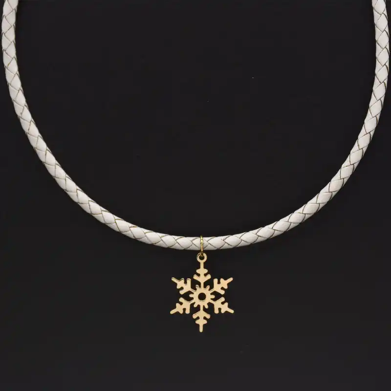 گردنبند طلا 18 عیار زنانه الن نار مدل برف ELN9803371