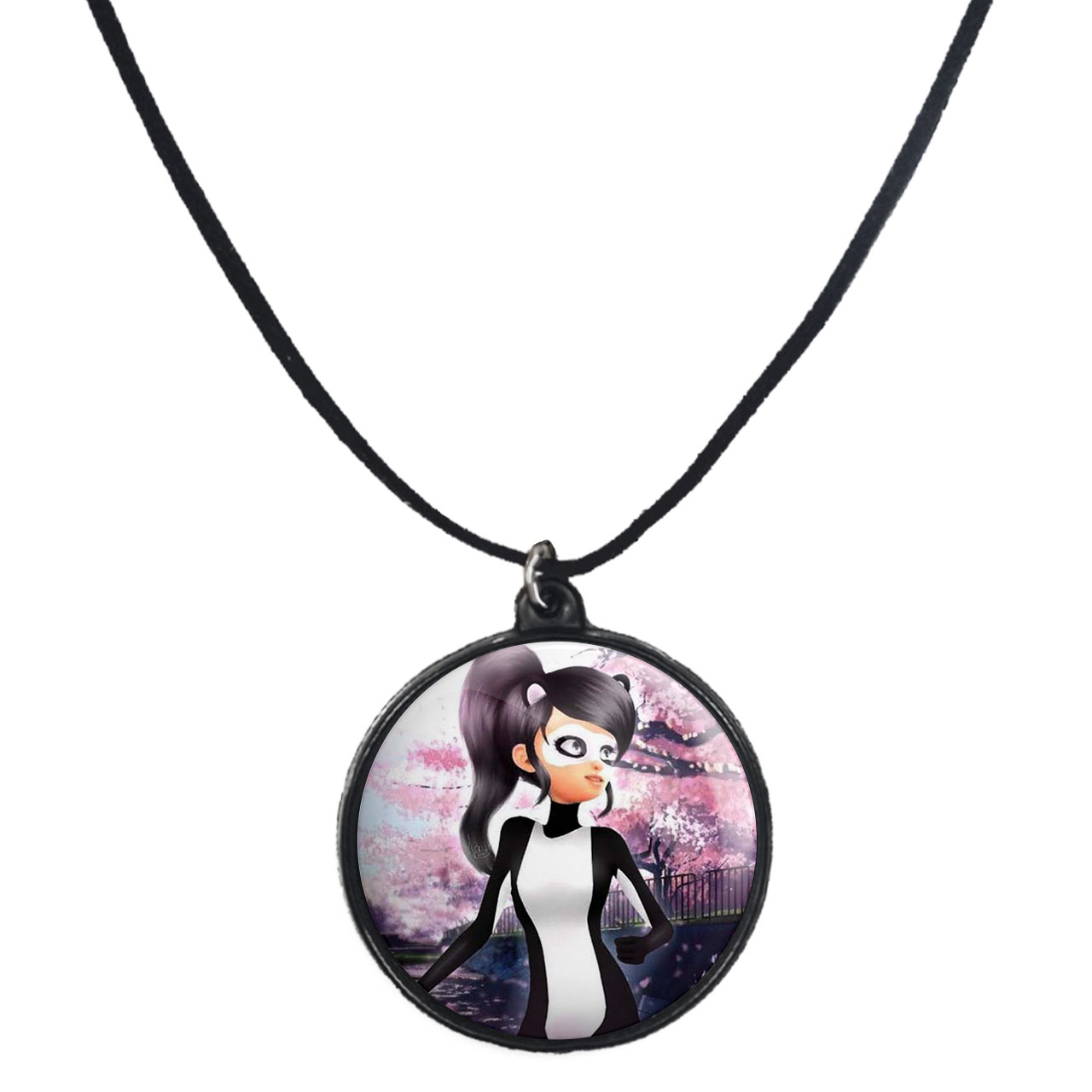 گردنبند پرمانه طرح کفشدوزکی کد pmb.7515 مدل دو طرفه