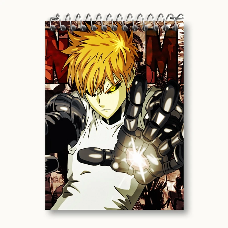 دفتر یادداشت 50 برگ خندالو مدل جنوس انیمه مرد تک مشتی One Punch Man کد 11371