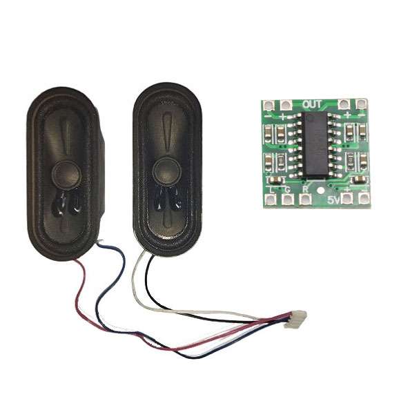 بلندگو 8 اهم 2.5 وات کد M01 به همراه آمپلی فایر