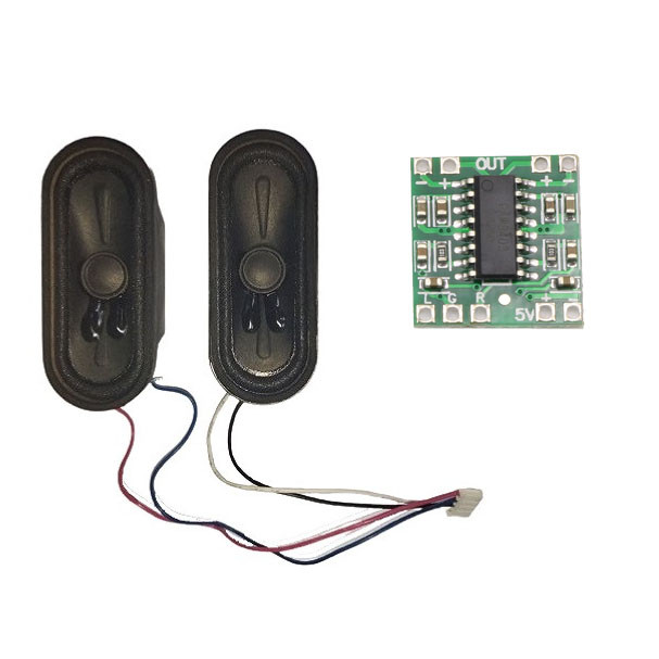 بلندگو 8 اهم 2.5 وات کد M01 به همراه آمپلی فایر