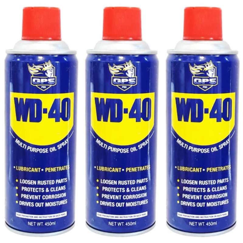 اسپری روان کننده جی پی 5 مدل WD-40 حجم 450 میلی لیتر بسته 3 عددی