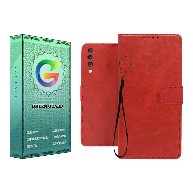 کیف کلاسوری گرین گارد طرح چرمی مدل Landing مناسب برای گوشی موبایل سامسونگ Galaxy A70 / A70S به همراه بند آویز