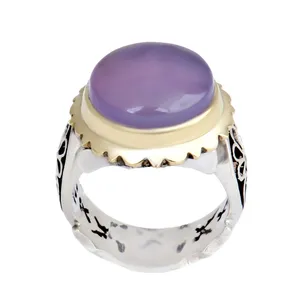 انگشتر نقره مردانه بازرگانی میلادی مدل سنگ عقیق سوسنی رکاب دست ساز کد AM_2560