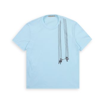تی شرت آستین کوتاه زنانه پاتن جامه مدل   نخی 131631020297690 رنگ فیروزه ای