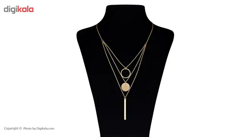گردنبند طلا 18 عیار زنانه مایا ماهک مدل MM0397 طرح هندسی سه تایی