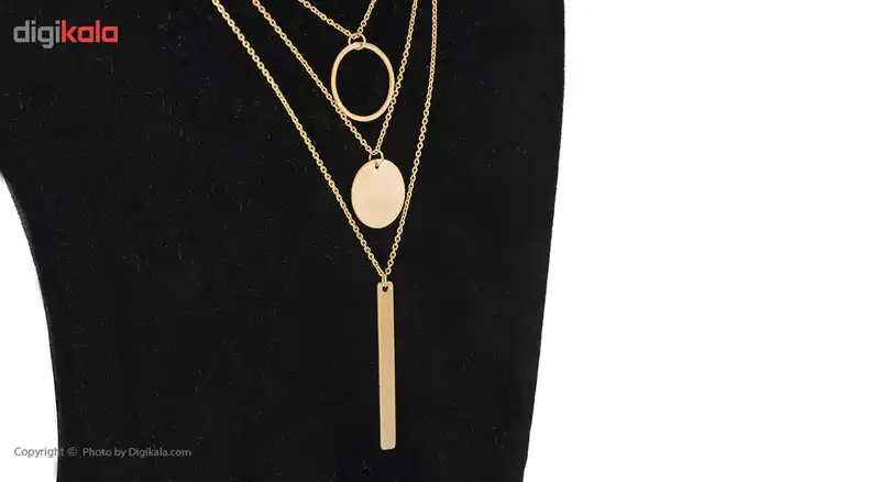 گردنبند طلا 18 عیار زنانه مایا ماهک مدل MM0397 طرح هندسی سه تایی