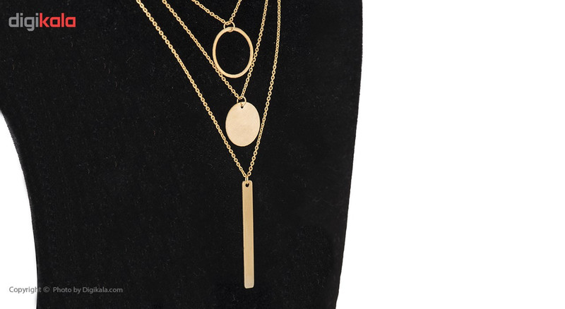 گردنبند طلا 18 عیار زنانه مایا ماهک مدل MM0397 طرح هندسی سه تایی