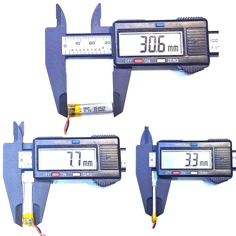 باتری لیتیومی قابل شارژ مدل H-and-P-350629-250 ظرفیت 250 میلی‌ آمپر ساعت